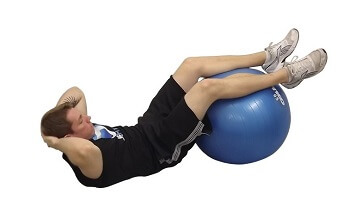 ab workout-crunch with balls