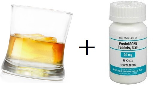 mixing prednisone and alcohol