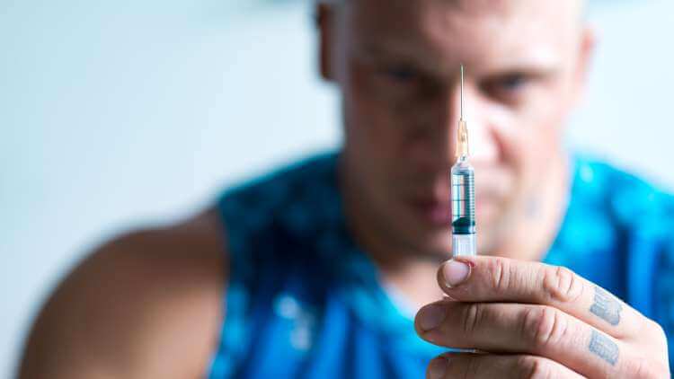 man with pct (Post cycle therapy) steroid injection
