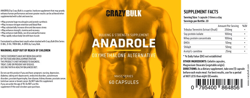 Crazy Bulk Anadrole Ingredients