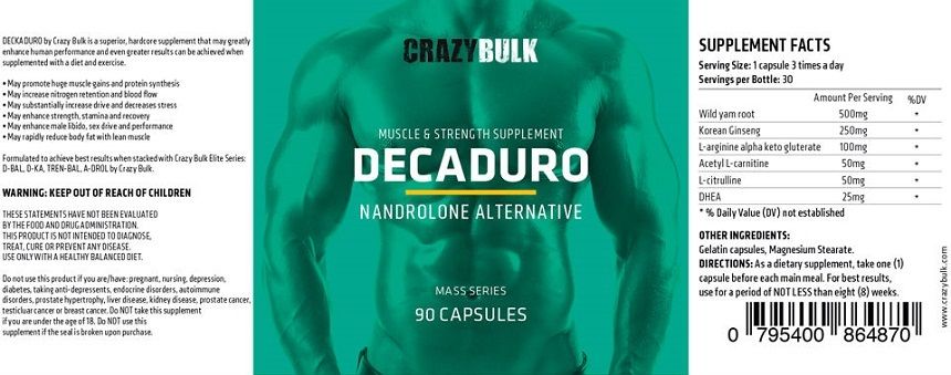 Crazy Bulk Decaduro Ingredients