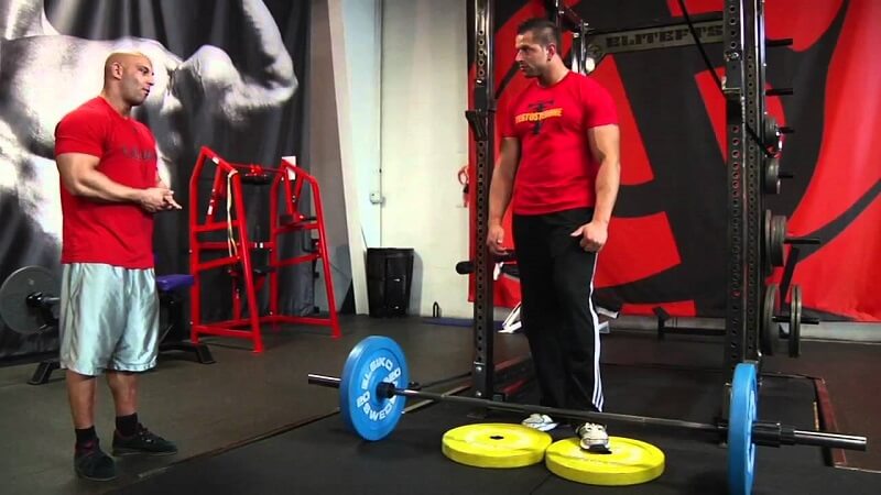 Standing barbell calf raises