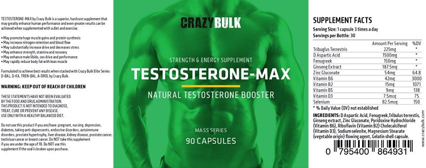 Crazy Bulk Testo-Max Ingredients