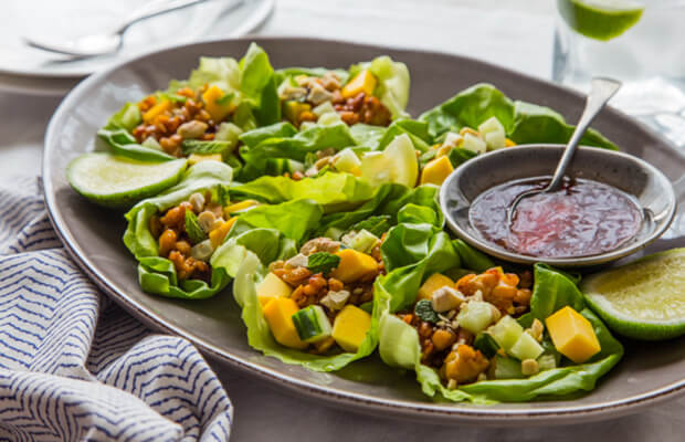 Vegan Recipe#5-Tofu Salad lettuce Wraps