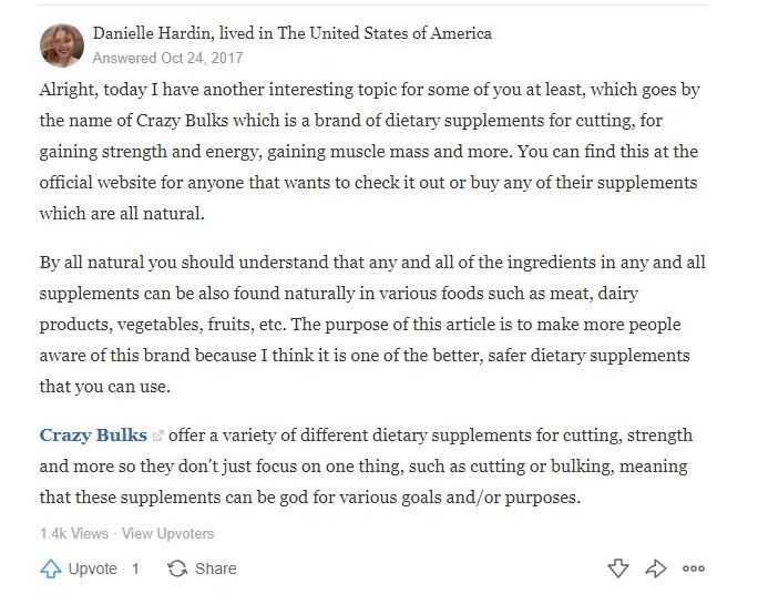Do crazy bulk supplements really work- Quora answer