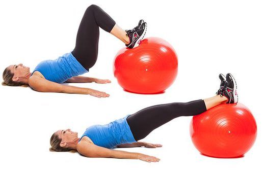 Exercise Ball Hamstring Curl