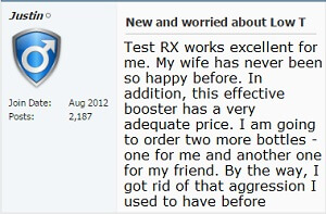 justin review on test rx