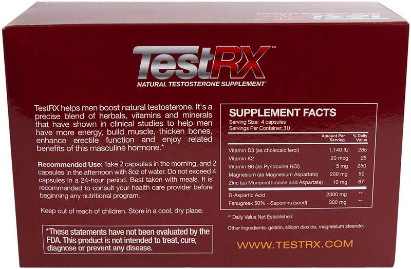 TestRX Ingredients List