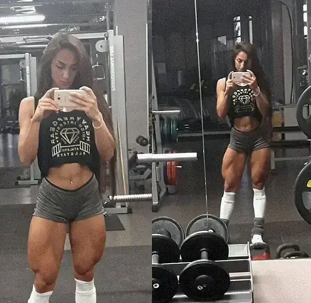 Bakhar Nabieva training in the gym
